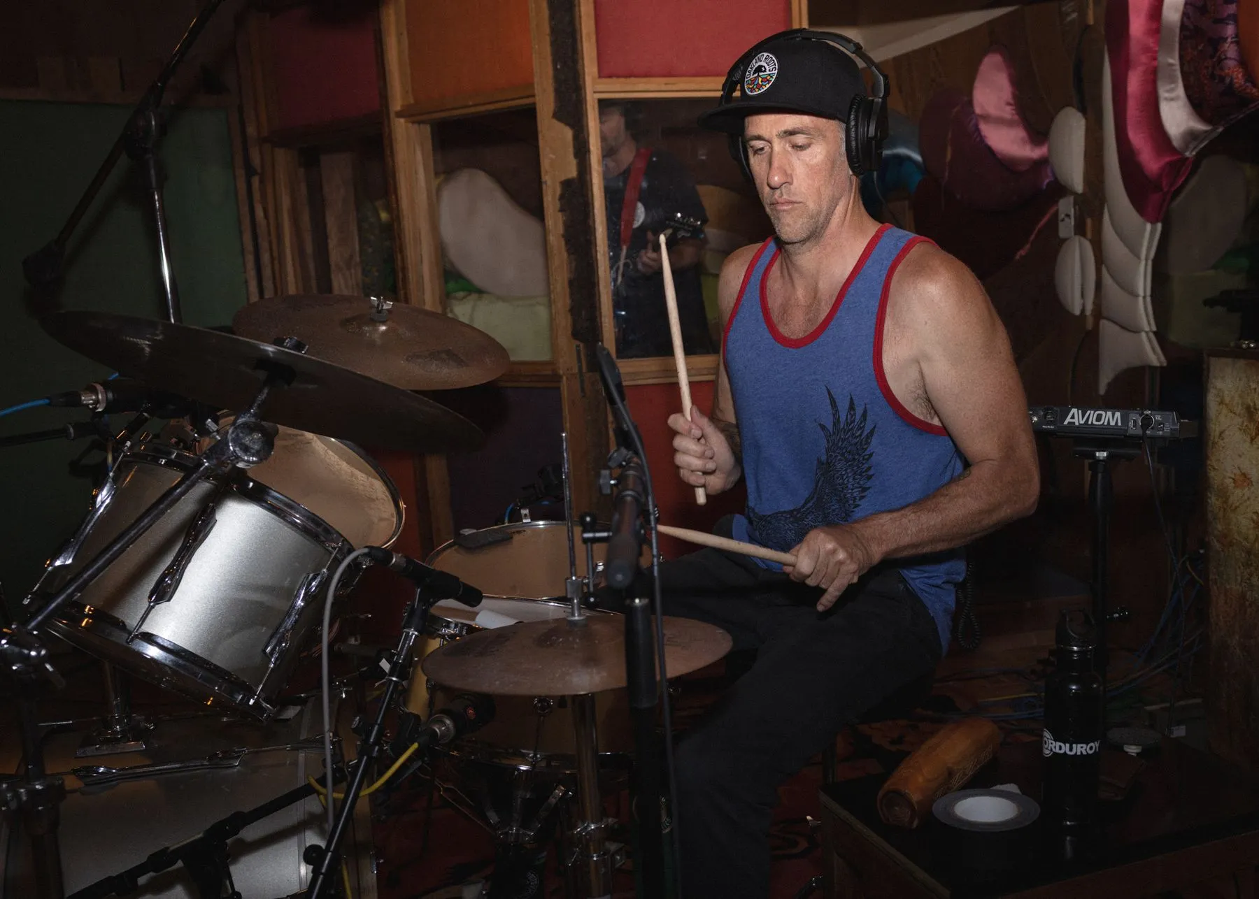 Drummer tracking at 2200 Studios